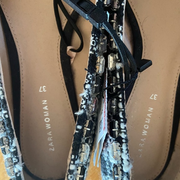 Zara Tweed Ballet Flats - Picture 4 of 6